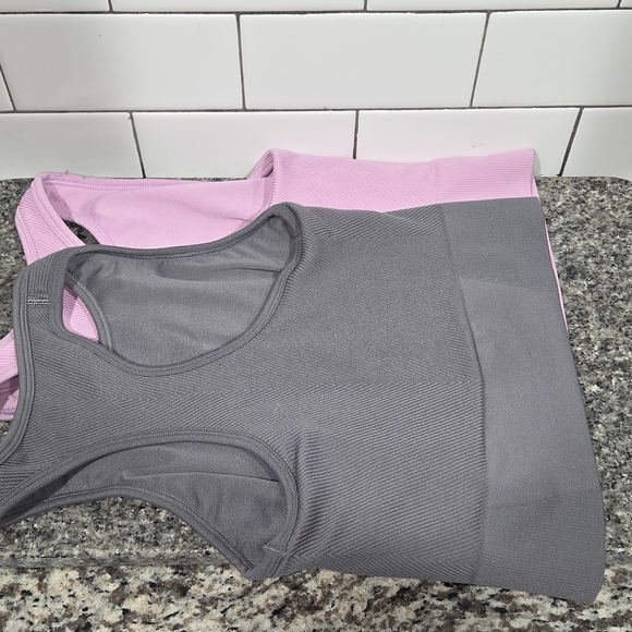 YPB Ribbed Tank — Pink and Gray (2-Pack) - Picture 3 of 5